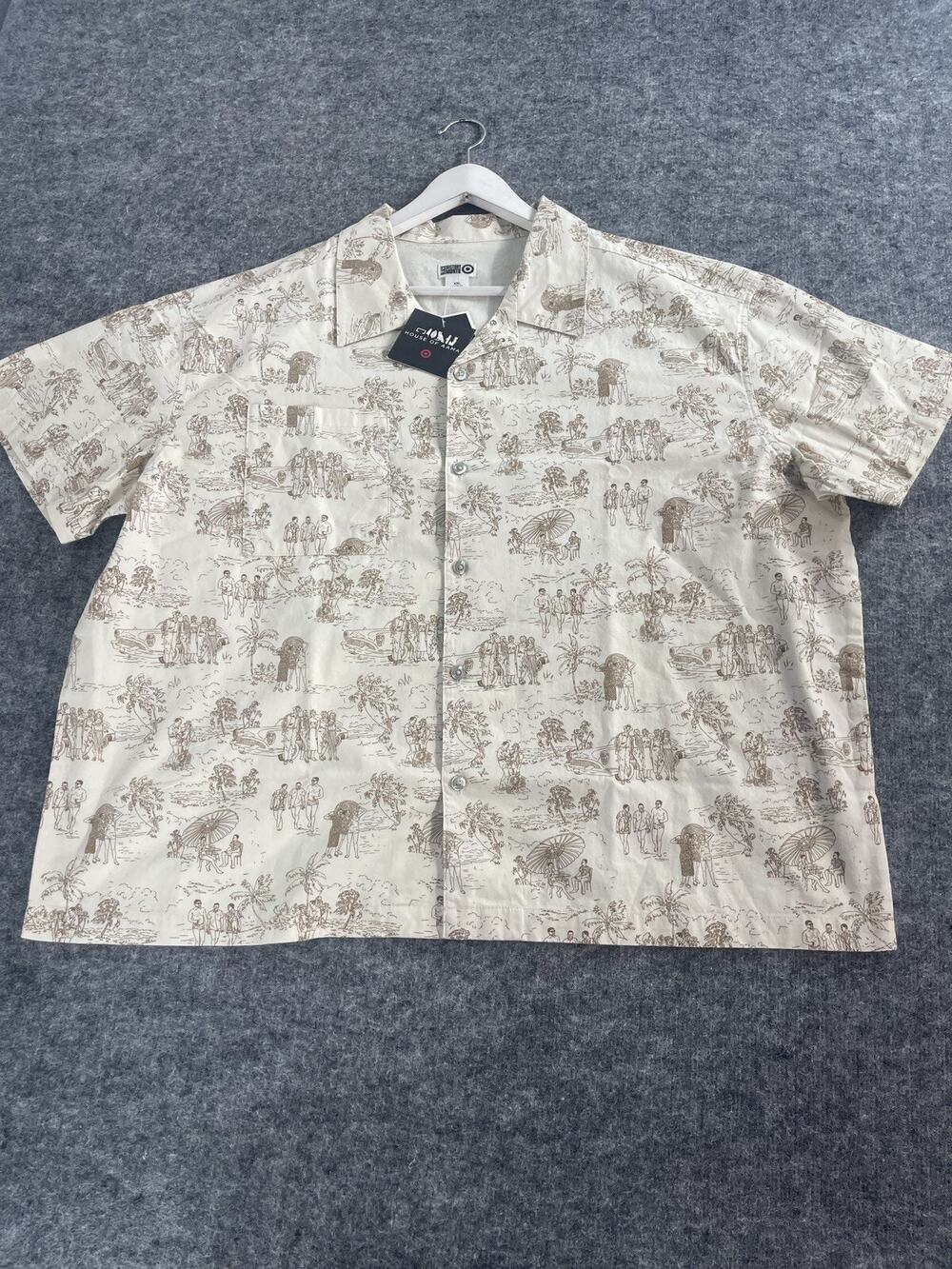 Black History Month House of Aama Shirt Mens 2XL Hawaiian Aloha Palm Trees N334